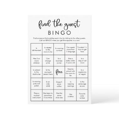 Find the guest bingo minimalist modern game Invitations