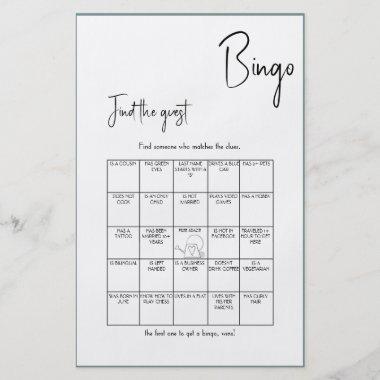 Find the Guest Bingo Shower Game Flyer