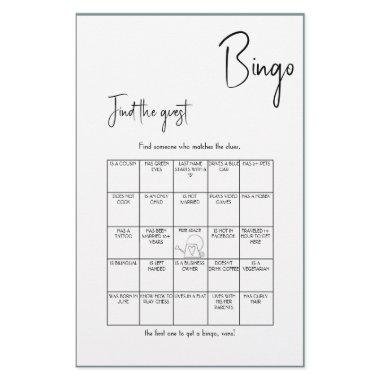 Find the Guest Bingo Shower Game Flyer