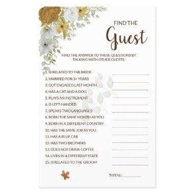 Find the Guest Boho Autumn  Game  Flyer