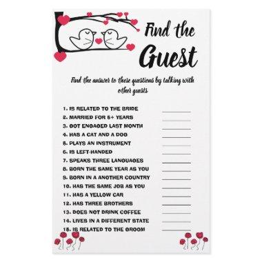 Find the Guest  Game  Love Bird Flyer