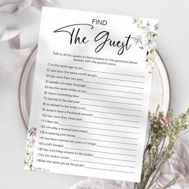 Find The Guest Bridal Shower Game Invitations