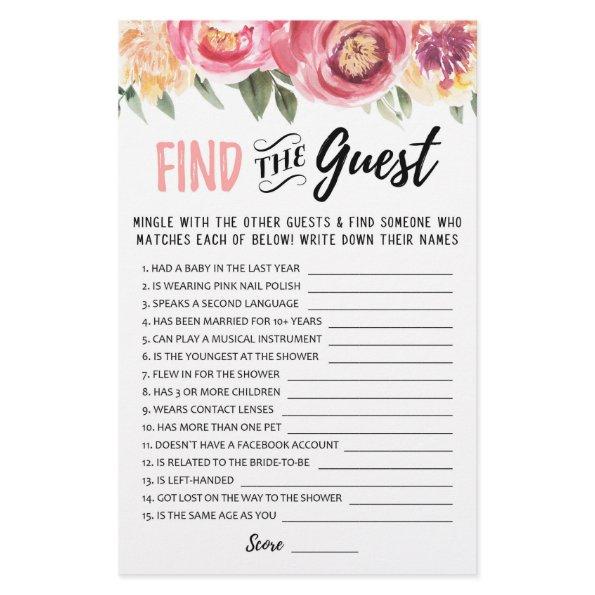 Find the guest  or Hen Party game