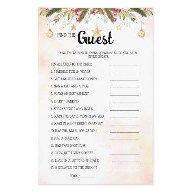 Find the Guest Christmas  Game  F Flyer