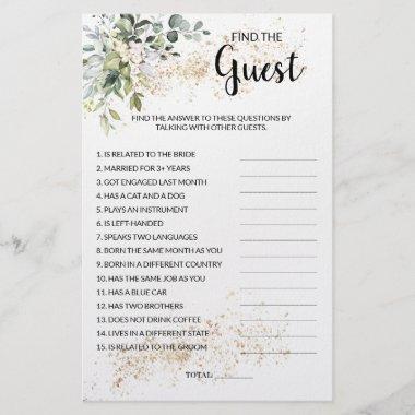 Find the Guest Herbal Bridal Shower Game Invitations Flyer