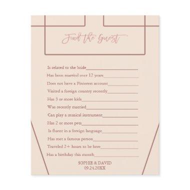 Find The Guest I Spy Ivory Peach Wedding Game Flyer