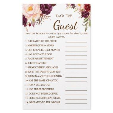 Find the Guest Marsala  Game  Flyer