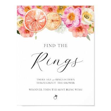 Find the Rings Bridal Shower Game Sign