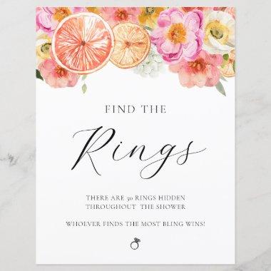 Find the Rings Bridal Shower Game Sign