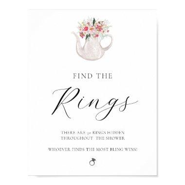 Find the Rings Bridal Shower Game Sign