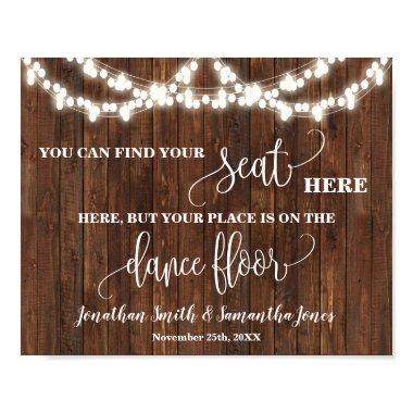 Find Your Seat Western Wedding Reception Sign