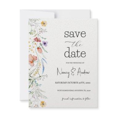Fiona Wildflower In Bloom Floral  Save The Date