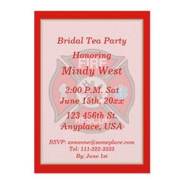 Fire-Rescue EMT  Tea Party Invite