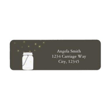 Fireflies Mason Jar Rustic Return Address Labels