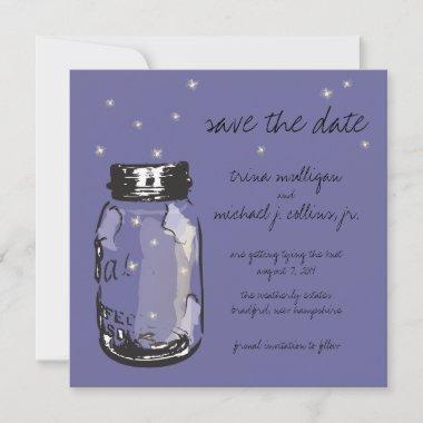 Fireflies & Mason Jar Save the Date