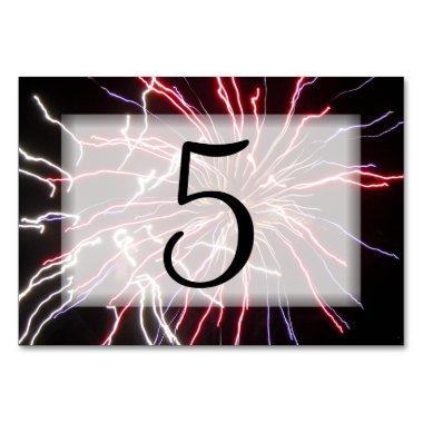 Fireworks Table Numbers