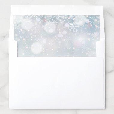 First Winter Snowflakes Elegant Envelope Liner
