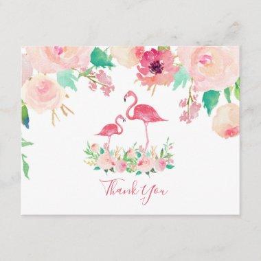 Flamingo Baby shower Thank you Invitations