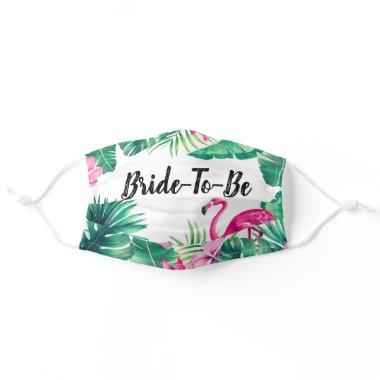 Flamingo Bridal Party Tropical Pink Adult Cloth Face Mask