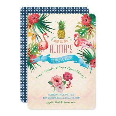 Flamingo Bridal Shower Invitations