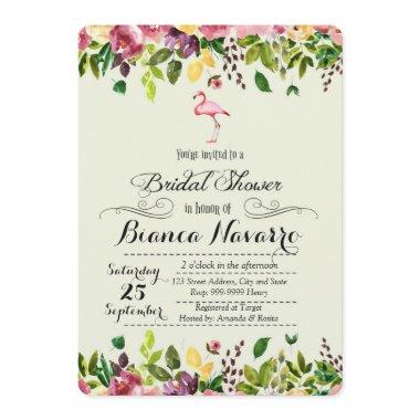 Flamingo Bridal Shower Invitations