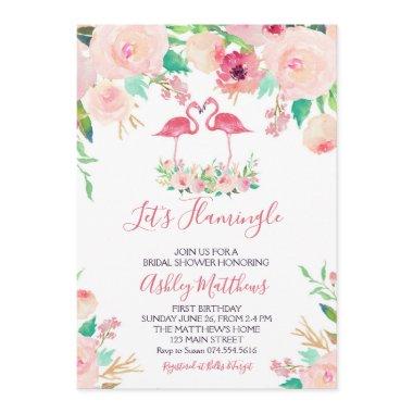 Flamingo Bridal shower Invitations, Flamingo Shower Invitations