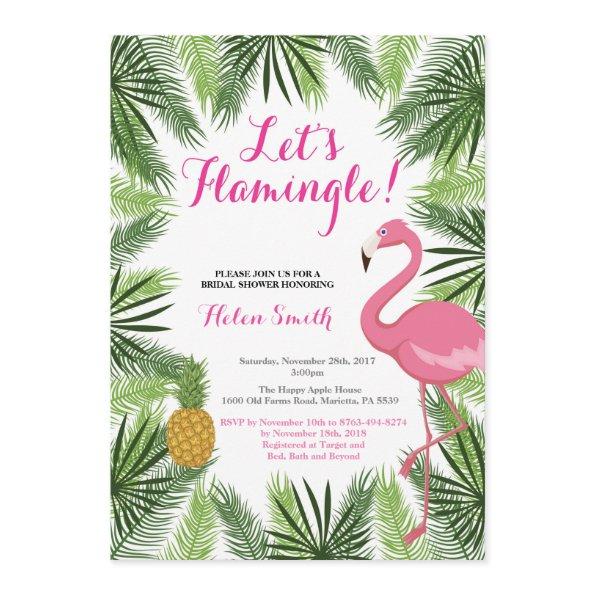 Flamingo Bridal Shower Invitations Let’s Flamingle