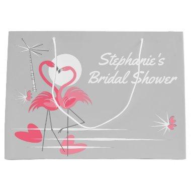 Flamingo Love Bridal Shower gift bag large