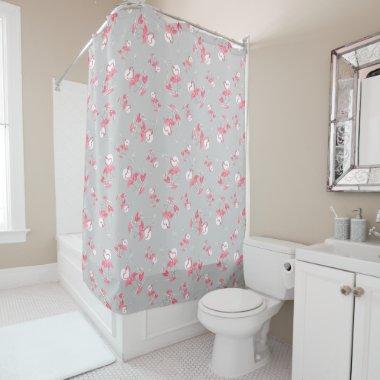 Flamingo Love Multi shower curtain