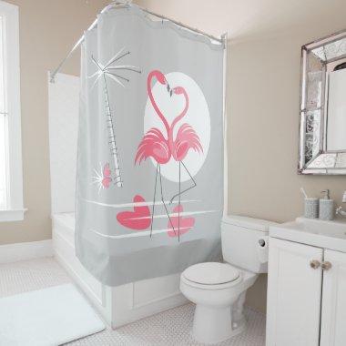Flamingo Love shower curtain