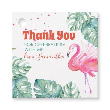 Flamingo Party Thank You Favor Tags