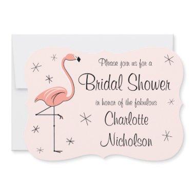 Flamingo Pink "Bridal Shower" bracket Invitations