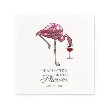 Flamingo Pink Summer Bridal Shower Custom Napkins