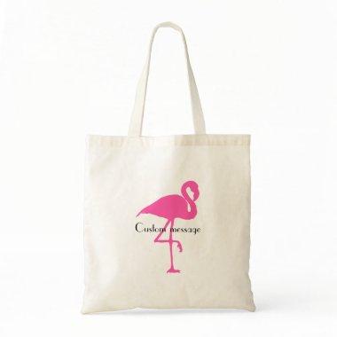 Flamingo tote - add your Custom message