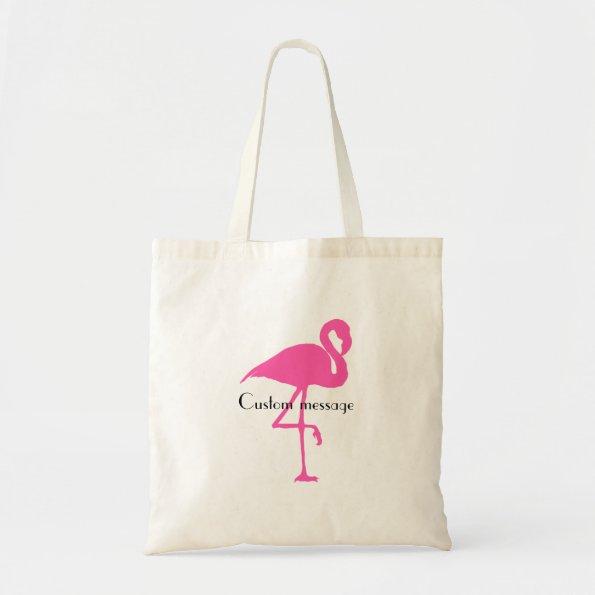 Flamingo tote - add your Custom message