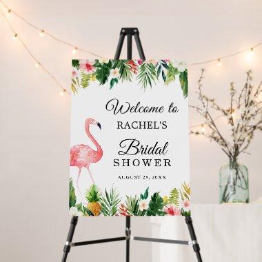 Flamingo Tropical Leaves Floral  Foam Board