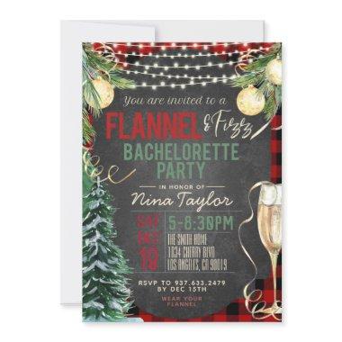 Flannel and Fizz Bachelorette Invitations