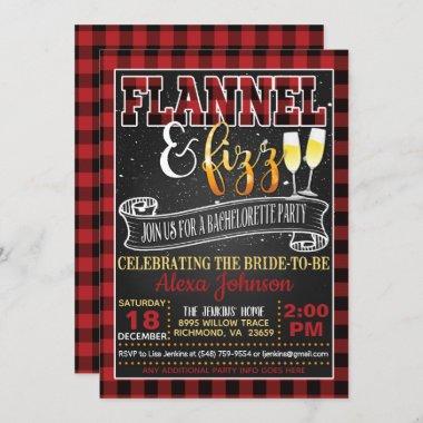 Flannel and Fizz Bachelorette Party - Red Invitations