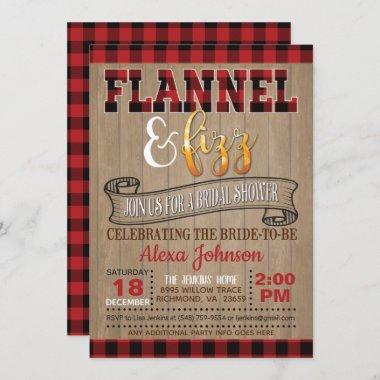 Flannel and Fizz Bridal Shower Invitations