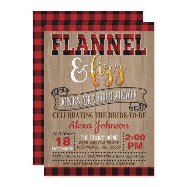 Flannel and Fizz Bridal Shower Invitations