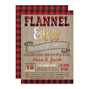 Flannel and Fizz Couples Shower Invitations