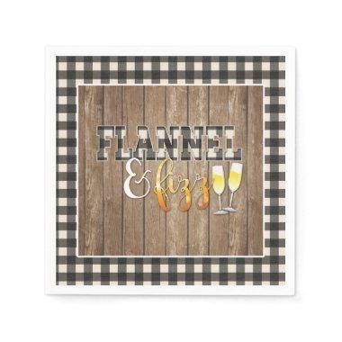 Flannel and Fizz Paper Napkin - White - Wood