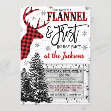 Flannel and Frost Party Invitations