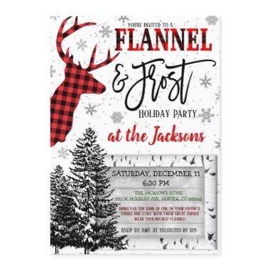 Flannel and Frost Party Invitations