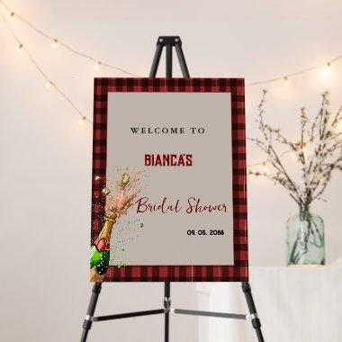 Flannel & fizz red & black  Welcome Foam Board