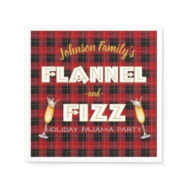 Flannel & Fizz| Red & Black Buffalo Plaid Party Napkins
