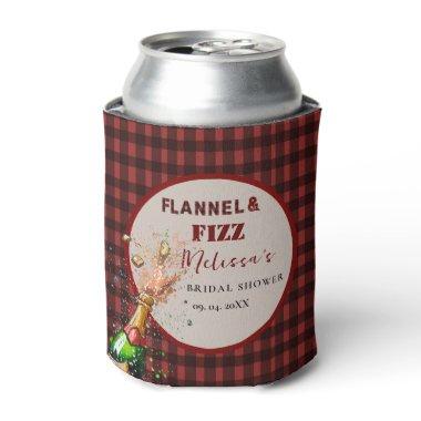Flannel & fizz winter red & black  can cooler