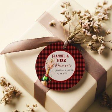 Flannel & fizz winter red & black  favor tags