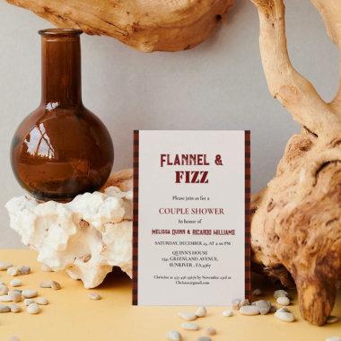 Flannel & fizz winter red & blackCouple shower Invitations