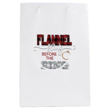 Flannel Fling Before the Ring Gift Bag - Red